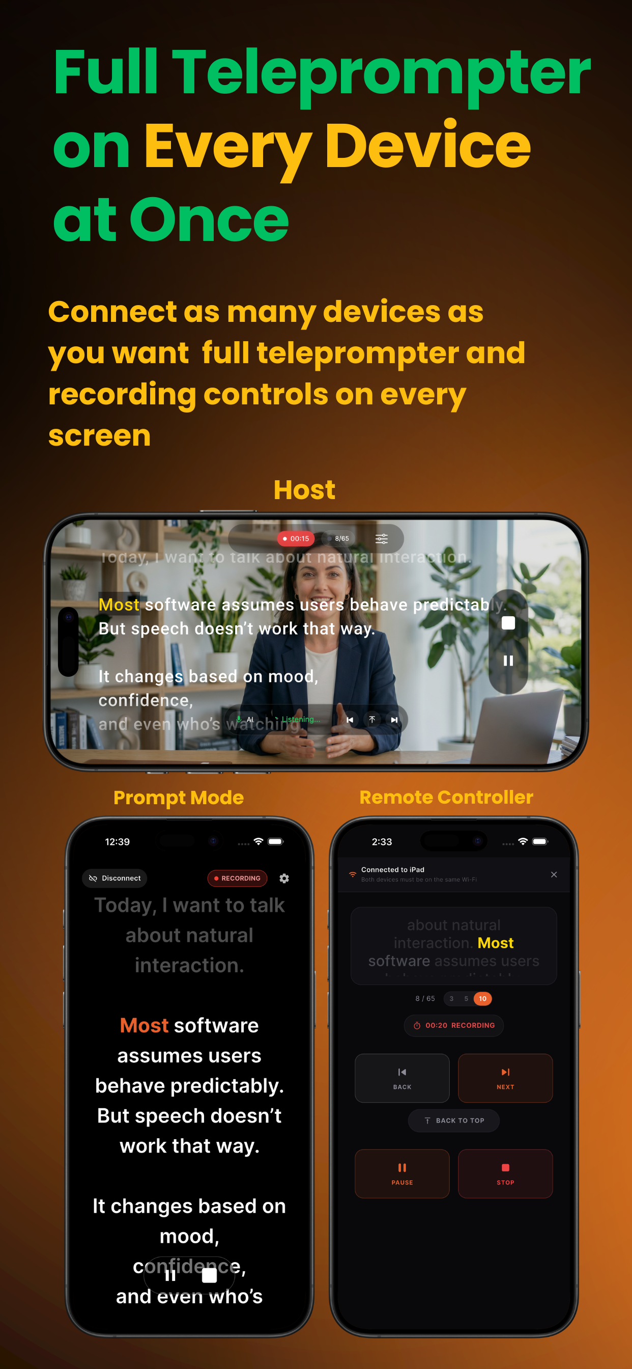 Multi-device host view